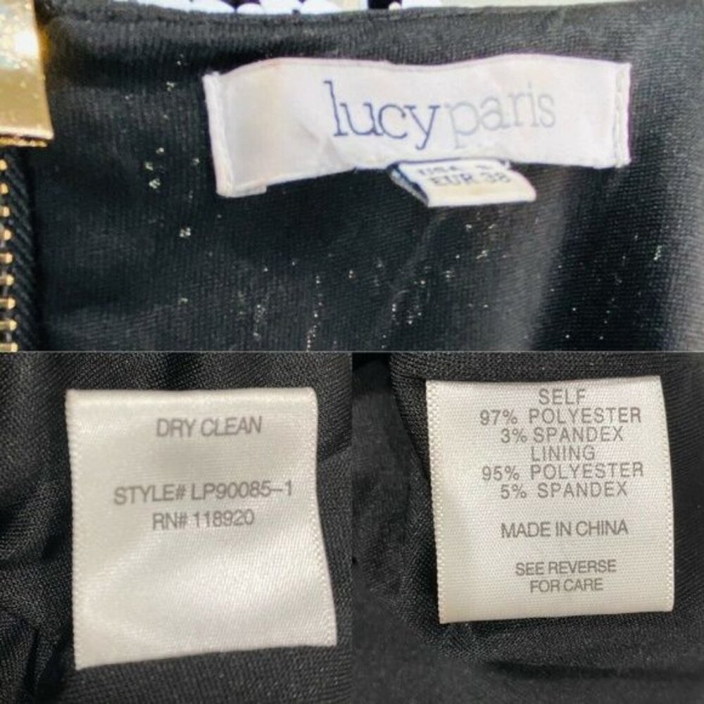 Lucy Paris Crop Top Reversible Sequins Black and White Party Top Size S NWOT - Picture 11 of 13